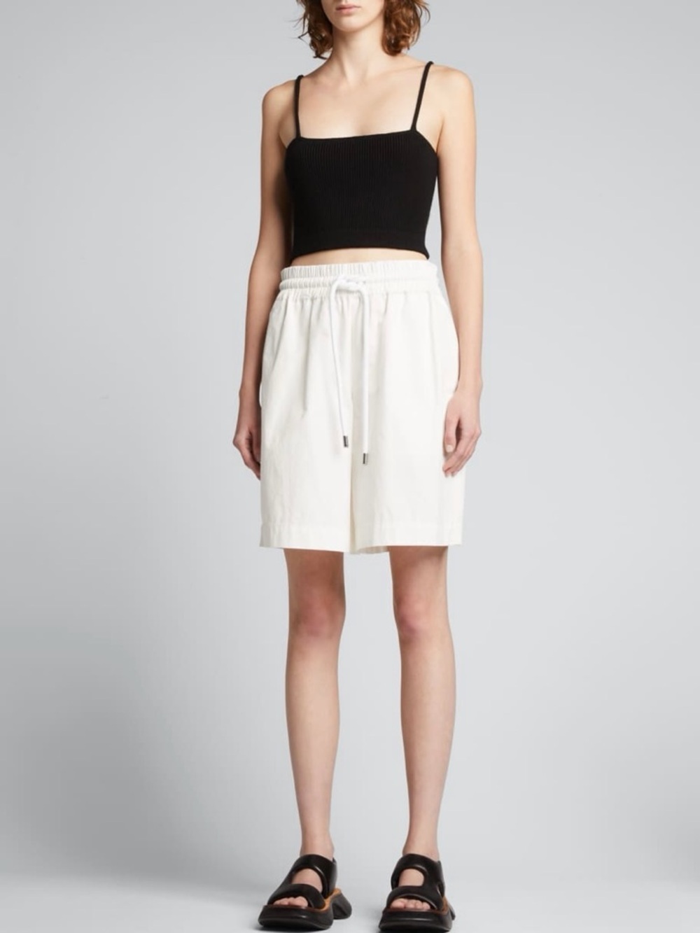 NWT Proenza Schouler White Label ‘Cotton Cashmere Tank’ in Black Size Medium